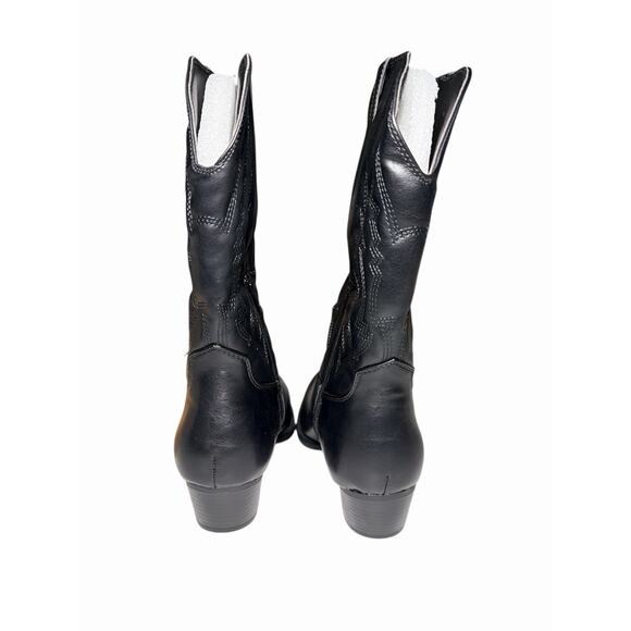 Portland Boot Company Size 10 Olympia Womens Black Cowgirl Western Boots Wide Ca - Picture 8 of 12